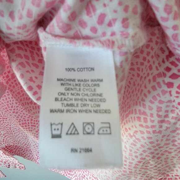 foxcroft for appleseeds Tunic top womens size 14 wrinkle-free popover 3/4 sleeve - Picture 8 of 8